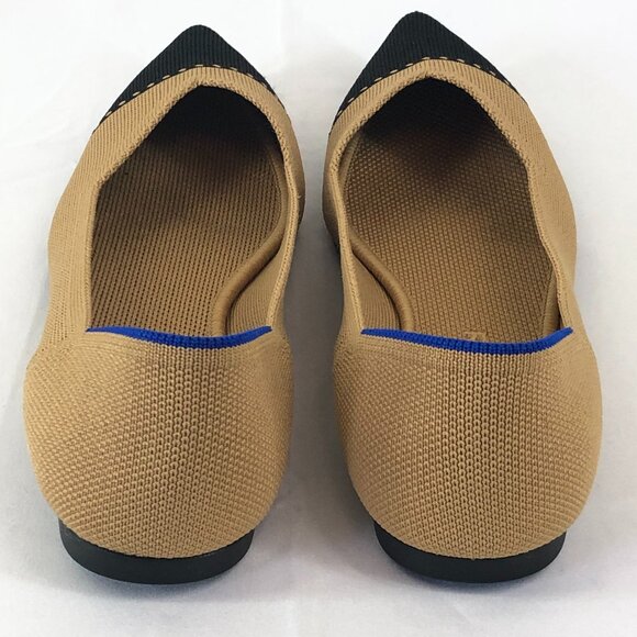 Rothy's Camel Captoe The Point Flats Shoes Size 8.5 - Picture 8 of 13
